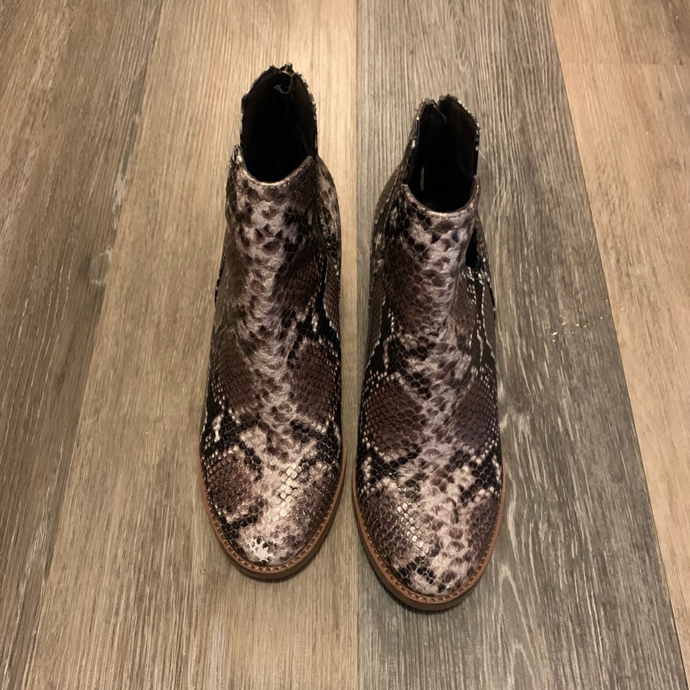 Waterproof Python Cut-Out Booties - image 1